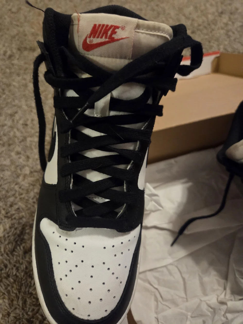 Nike Dunk High Black White Sneakers